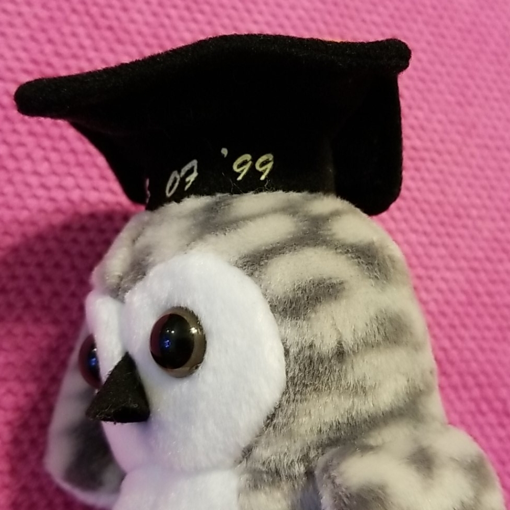 Vintage TY Beanie Baby Wiser the Owl 1999, Retired - Picture 2 of 10